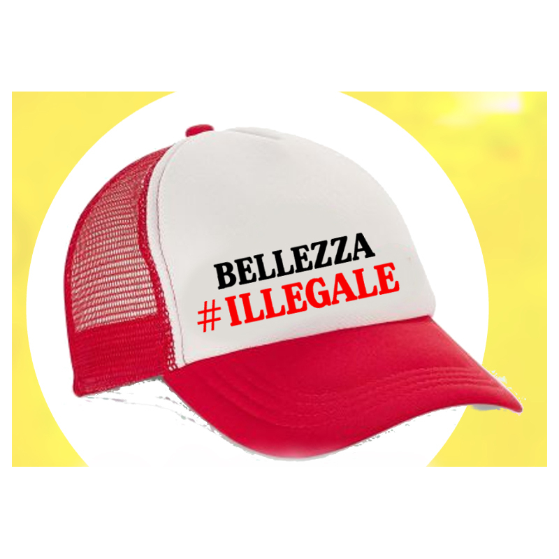 cappello cappellino visiera  scritta bellezza -illegale