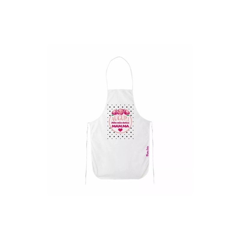 grembiule bianco cucina scritta auguri alla mia mamma regalo festa compleanno