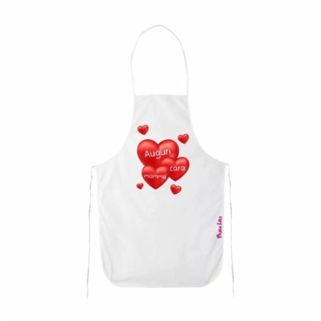 grembiule bianco cucina scritta auguri cara mamma regalo festa compleanno