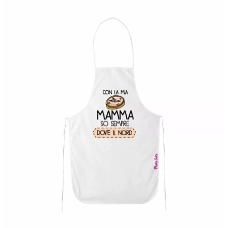 grembiule bianco cucina scritta mamma regalo festa compleanno figli