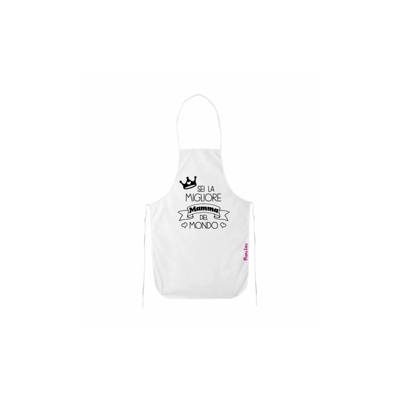 grembiule bianco cucina scritta sei la migliore mamma regalo festa compleanno