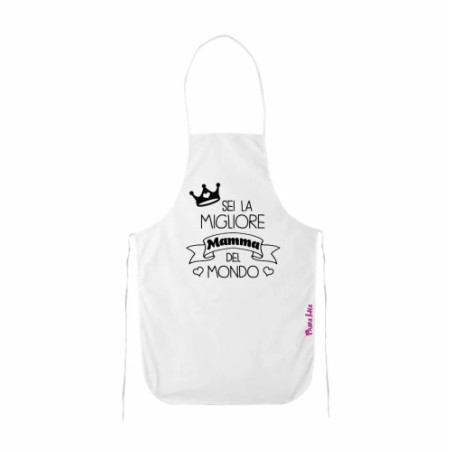 grembiule bianco cucina scritta sei la migliore mamma regalo festa compleanno