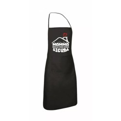 grembiule nero cucina scritta mamma sei la mia casa sicura regalo festa figli