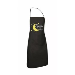 grembiule nero cucina scritta mamma ti amo fino la luna regalo festa figli