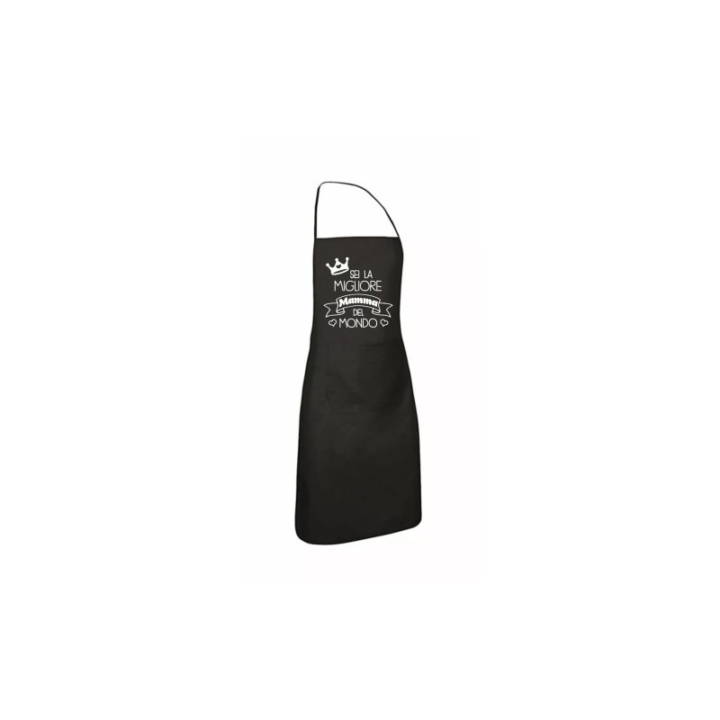 grembiule nero cucina scritta sei la migliore mamma del mondo regalo festa figli