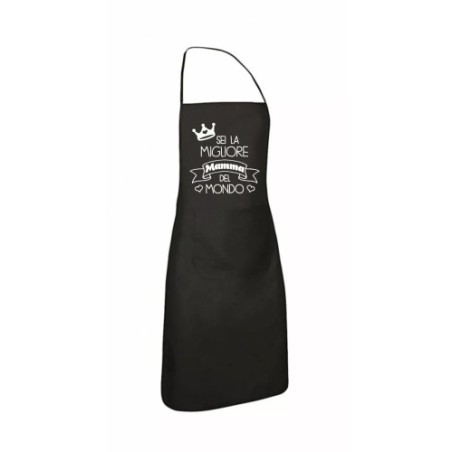 grembiule nero cucina scritta sei la migliore mamma del mondo regalo festa figli