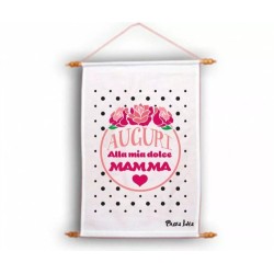 locandina parete 30x45 scritta auguri alla mia dolce mamma regalo festa