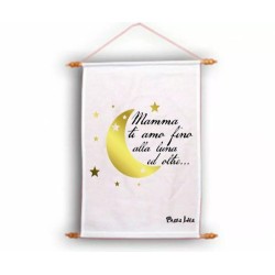 locandina parete 30x45 scritta mamma ti amo luna regalo festa compleanno