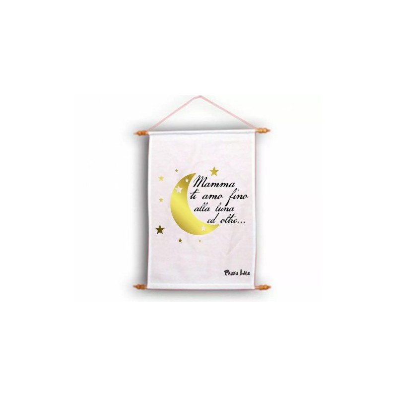 locandina parete 30x45 scritta mamma ti amo luna regalo festa compleanno
