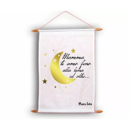 locandina parete 30x45 scritta mamma ti amo luna regalo festa compleanno