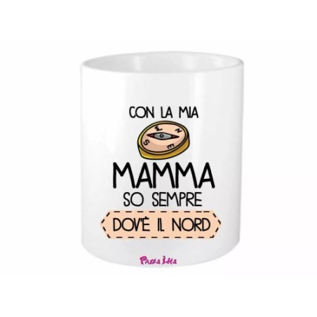 portapenne 8x10 scritta con la mia mamma so sempre dov'e nord regalo compleanno