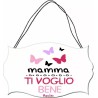 targa legno 10,4X16,9 scritta mamma ti voglio bene festa auguri regalo