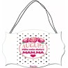 targa legno mdf 10,4X16,9 scritta auguri alla mia dolce mamma festa auguri