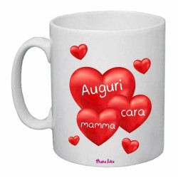 tazza mug 8x10 scritta auguri cara mamma idea regalo festa figli cuori rossi