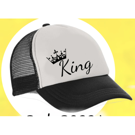 cappello cappellino visiera  scritta king