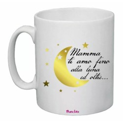 tazza mug 8x10 scritta mamma ti amo fino alla luna idea regalo festa figli