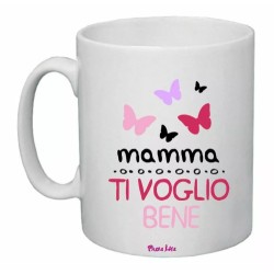 tazza mug 8x10 scritta mamma ti voglio bene farfalle idea regalo festa figli