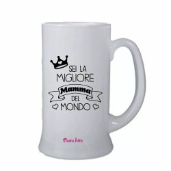 bicchiere birra scritta sei la migliore mamma del mondo festa regalo compleanno