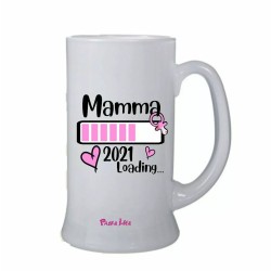 bicchiere birra vetro scritta mamma 2021 loading festa regalo compleanno