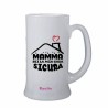 bicchiere birra vetro scritta mamma la mia casa sicura festa regalo compleanno