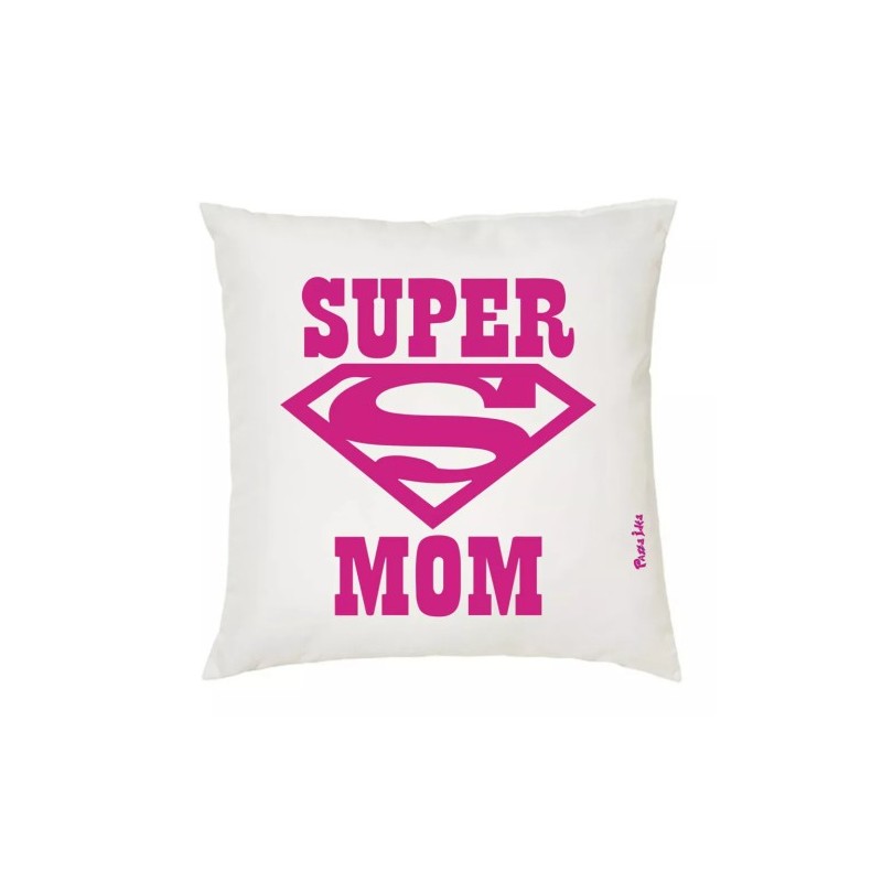 cuscino 40 x 40 scritta super mom mamma idea regalo compleanno festa