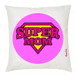 cuscino 40 x 40 scritta super mom mamma idea regalo compleanno festa regalo