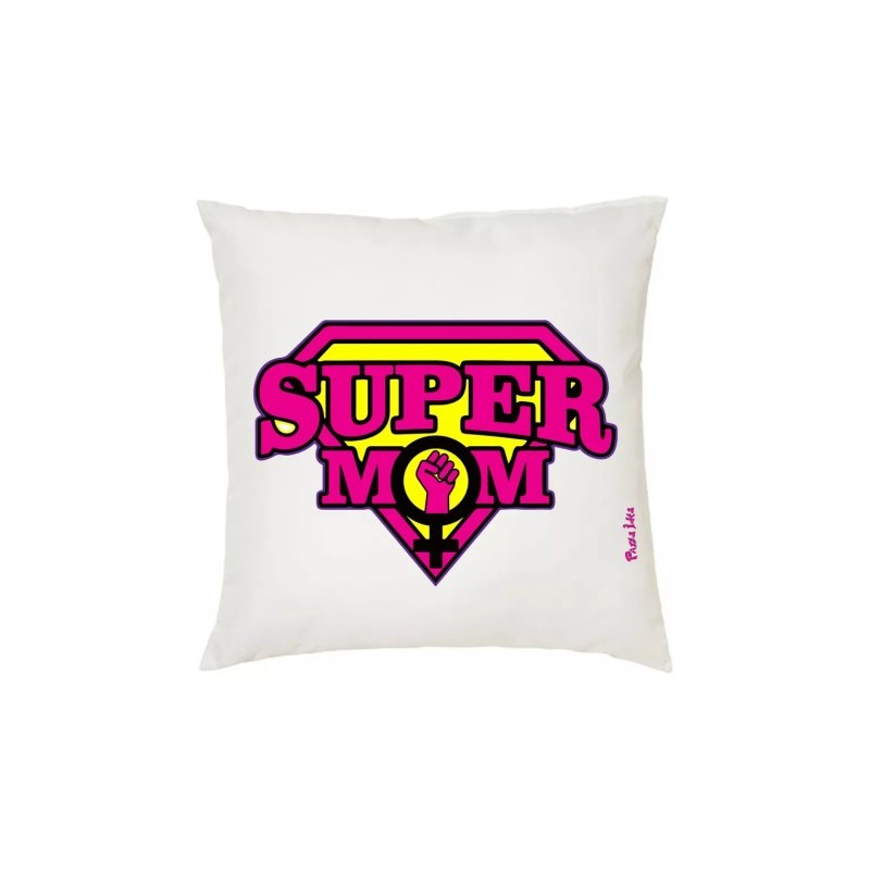 cuscino 40x40 scritta super mom mamma idea regalo compleanno festa regalo