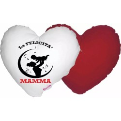cuscino forma cuore scritta la felicità mamma regalo compleanno festa