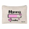 pochette bustina porta oggetti scritta mamma loading festa regalo compleanno