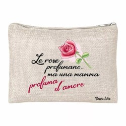 pochette bustina porta oggetti scritta mamma rose amore festa regalo compleanno
