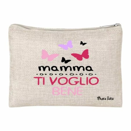 pochette bustina porta oggetti scritta mamma ti voglio bene regalo compleanno