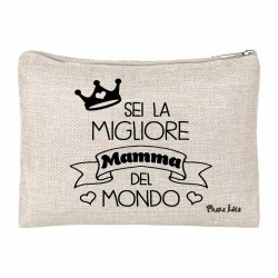 pochette bustina porta oggetti scritta migliore mamma mondo regalo compleanno