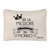 pochette bustina porta oggetti scritta migliore mamma mondo regalo compleanno