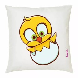 cuscino 40x40 cm con disegno pulcino giallo regalo per pasqua