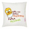 cuscino 40x40 cm scritta alla mia dolce mamma felice pasqua regalo pulcino