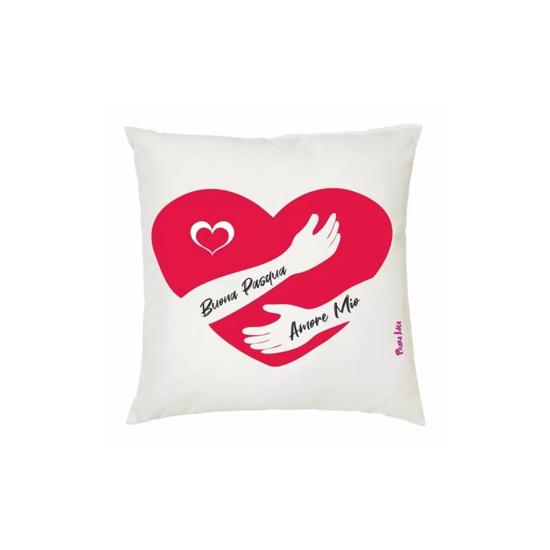 cuscino 40x40 cm scritta buona pasqua amore mio regalo fidanzato fidanzata