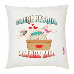 cuscino 40x40 cm scritta dolce pasqua amore mio regalo fidanzato fidanzata