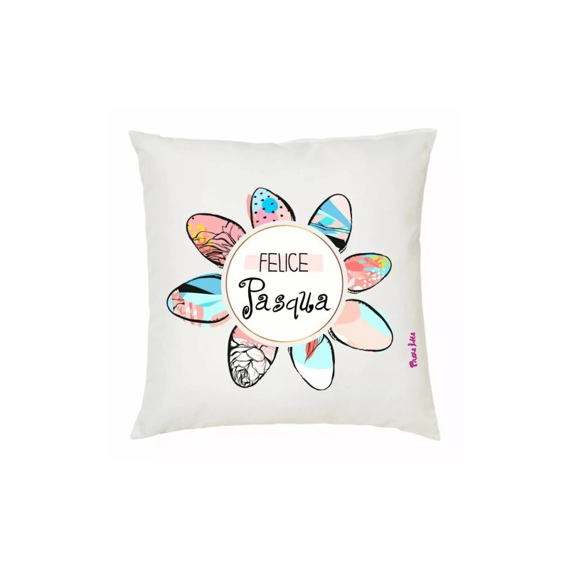 cuscino 40x40 cm scritta felice pasqua regalo parenti famiglia amici