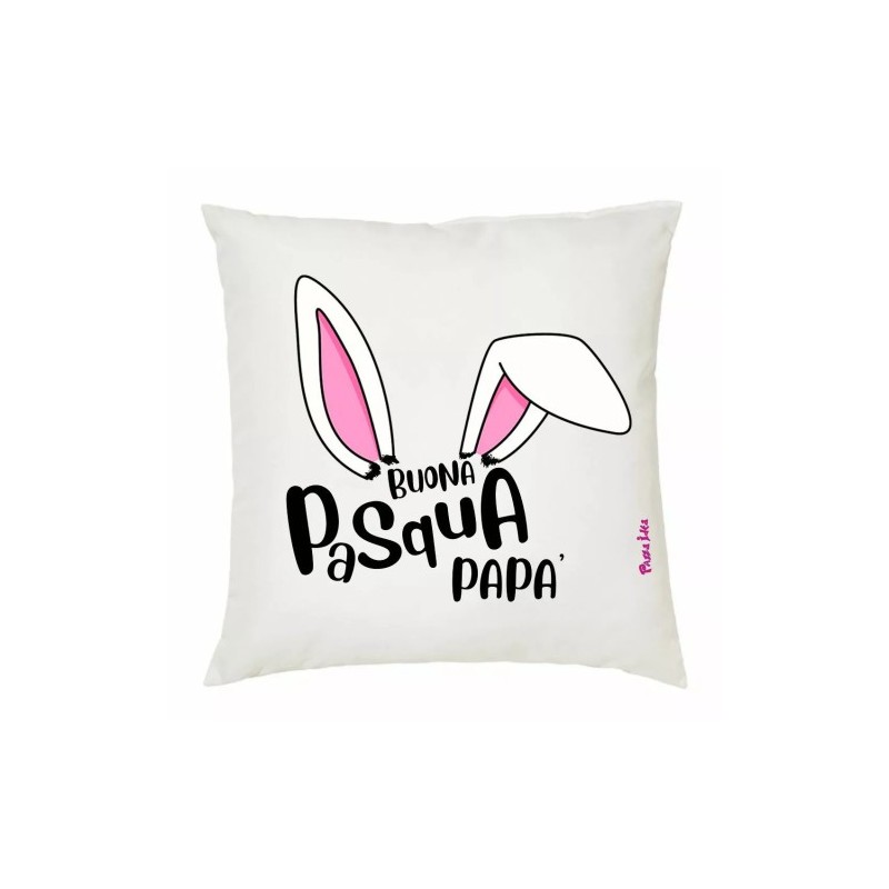 cuscino 40x40 con imbottitura scritta buona pasqua papa' regalo