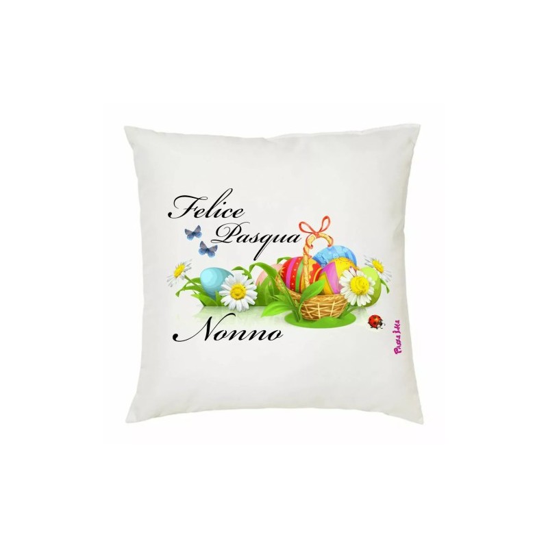cuscino 40x40 con imbottitura scritta felice pasqua nonno regalo nipoti nonno