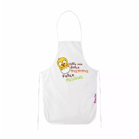 grembiule bianco cucina scritta alla mia dolce mamma felice pasqua regalo