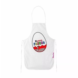 grembiule bianco cucina scritta buona pasqua collega regalo uovo