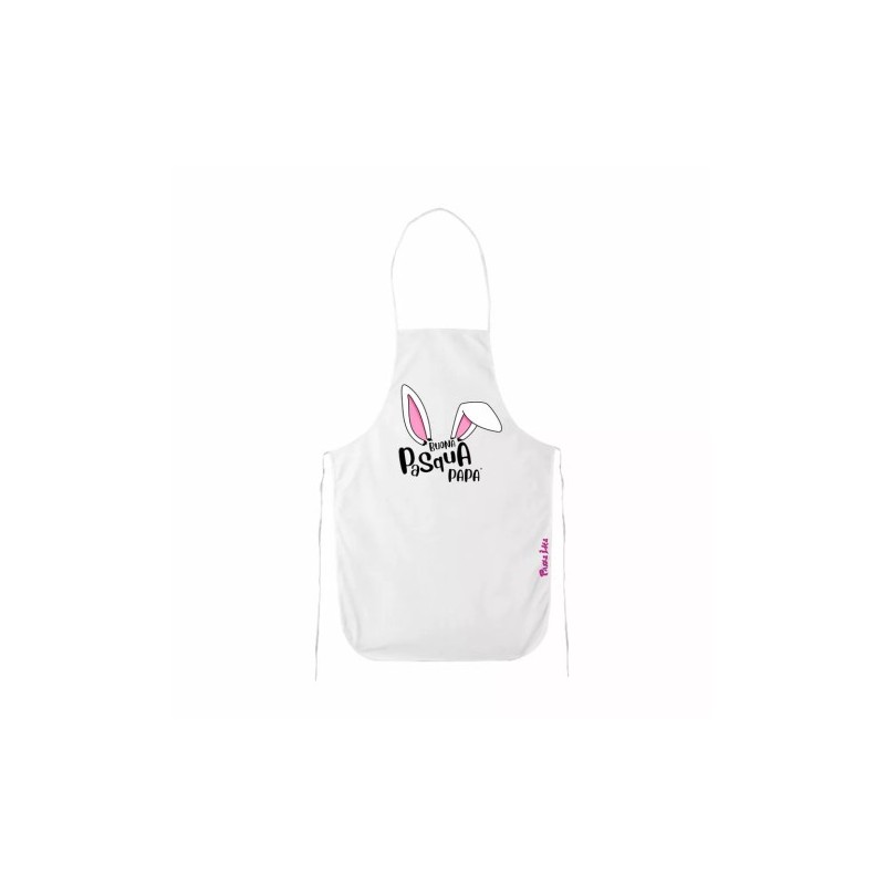grembiule bianco cucina scritta buona pasqua papa' regalo papà figlio figlia