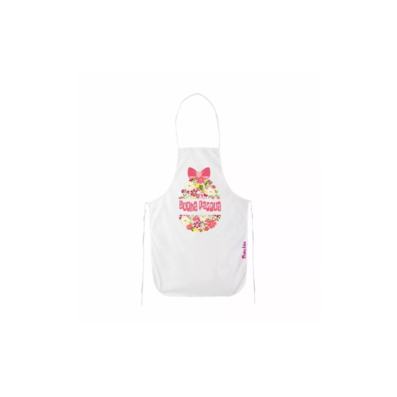 grembiule bianco cucina scritta buona pasqua regalo parenti famigliari amica
