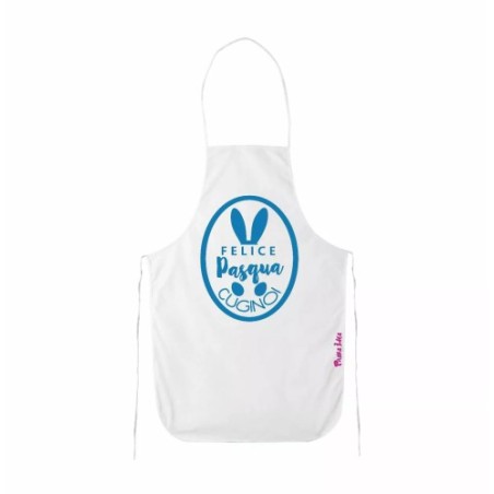 grembiule bianco cucina scritta felice pasqua cugino regalo cugini