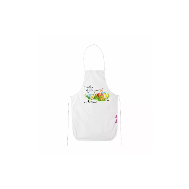grembiule bianco cucina scritta felice pasqua nonno regalo nipote nonni