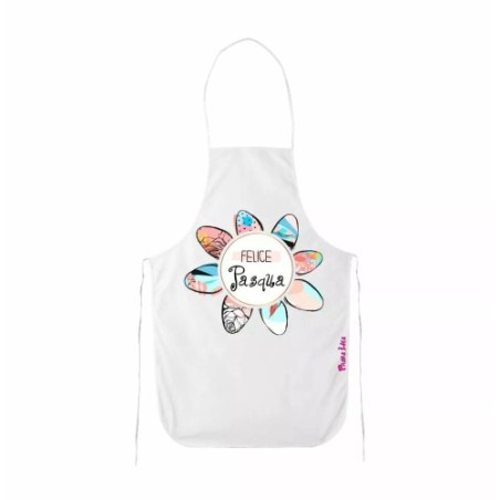 grembiule bianco cucina scritta felice pasqua regalo famigliari amici parenti