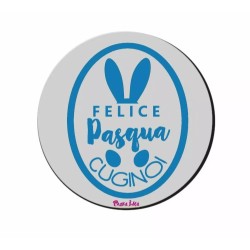 mouse pad tappetino scritta felice pasqua cugino regalo cugini