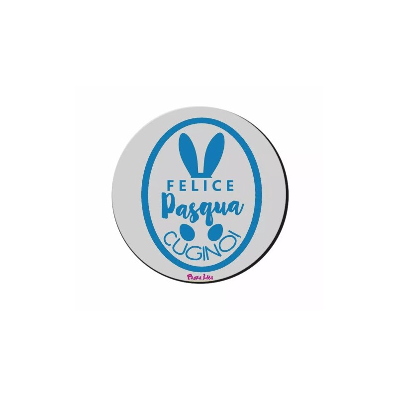 mouse pad tappetino scritta felice pasqua cugino regalo cugini