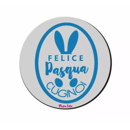 mouse pad tappetino scritta felice pasqua cugino regalo cugini